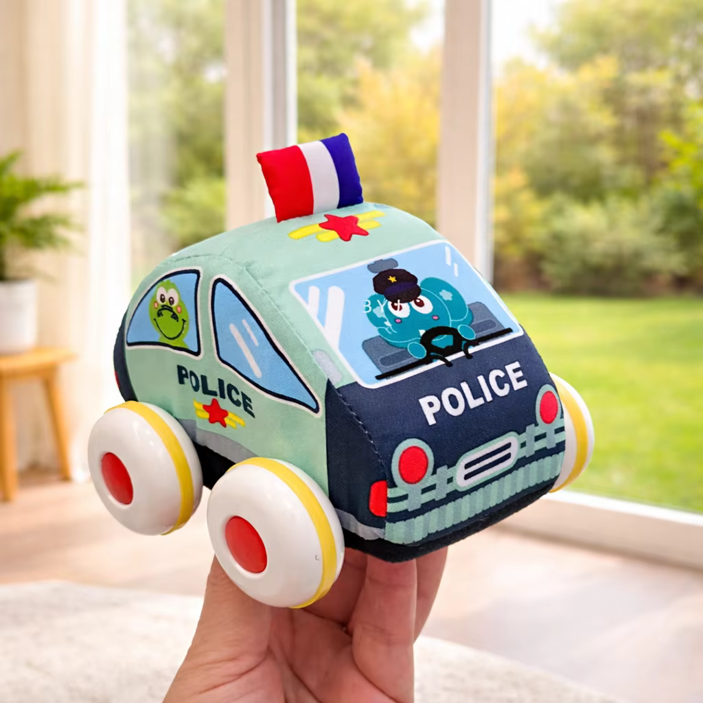 🚗 Puha hátrahúzós kisautók – Vidám városi járművek (6 db-os szett) - Image 3
