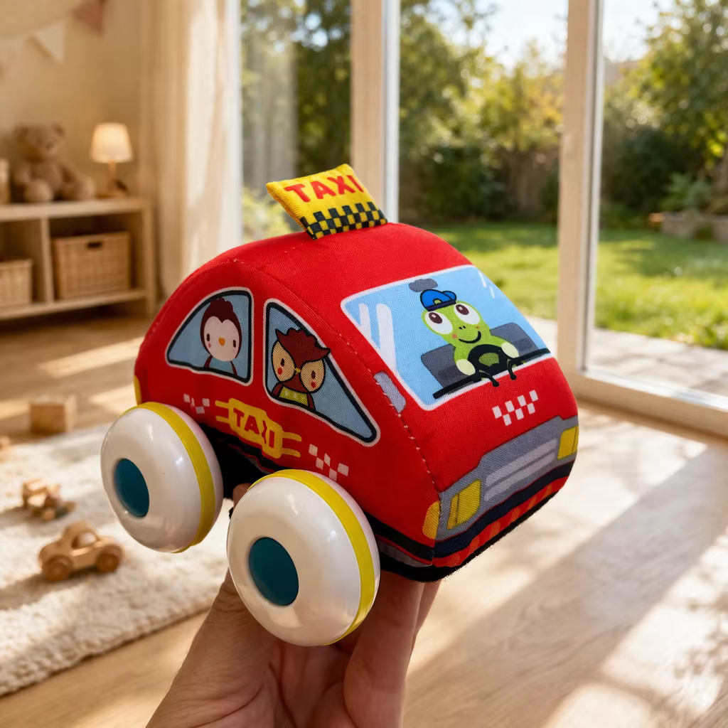 🚗 Puha hátrahúzós kisautók – Vidám városi járművek (6 db-os szett) - Image 2
